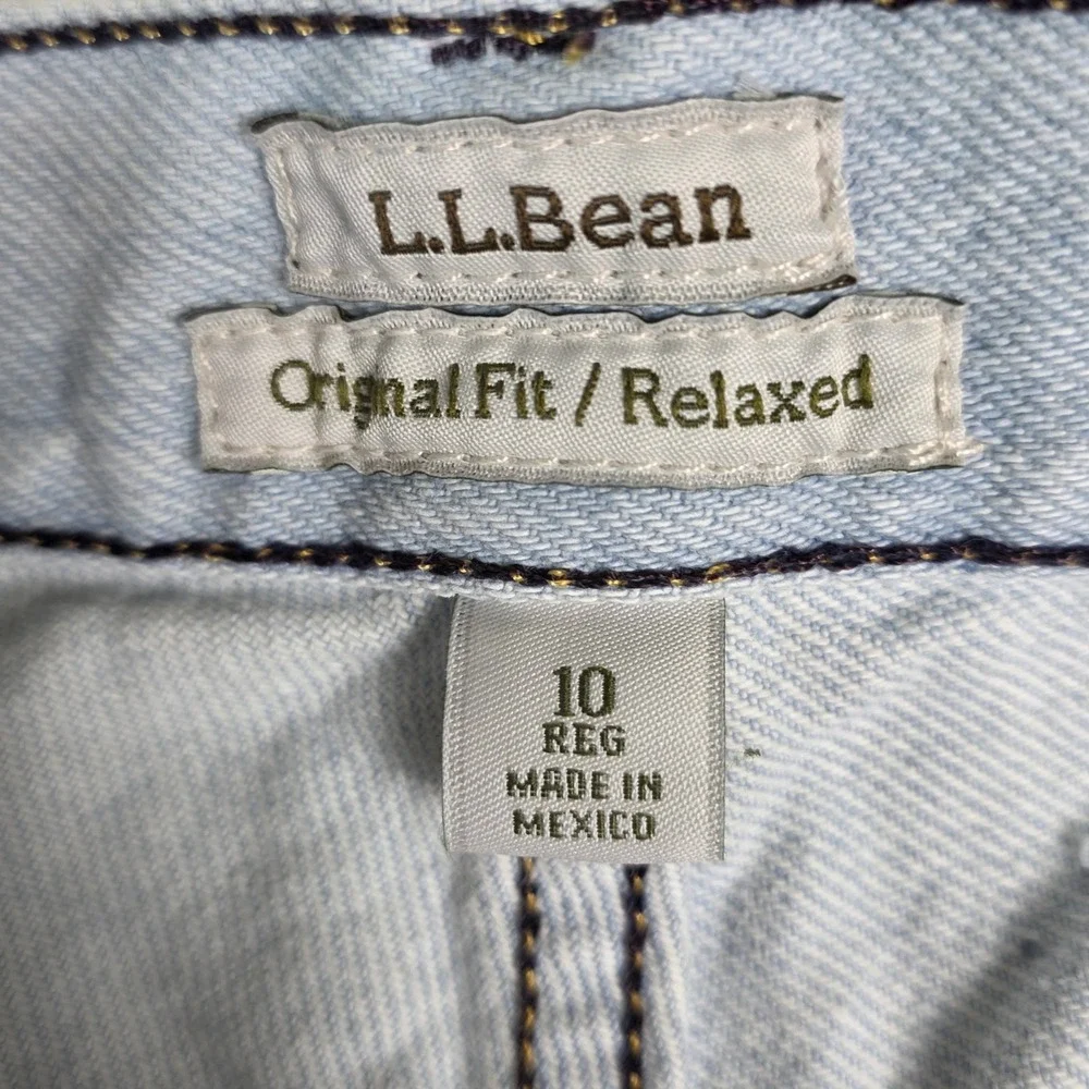 LL Bean Light Wash Orinigal Fit / Relaxed Jeans Womens 10 100% Cotton Casual